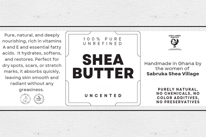 Shea Butter- 100% Pure and Unrefined Ghanaian 16oz Kraft Paper