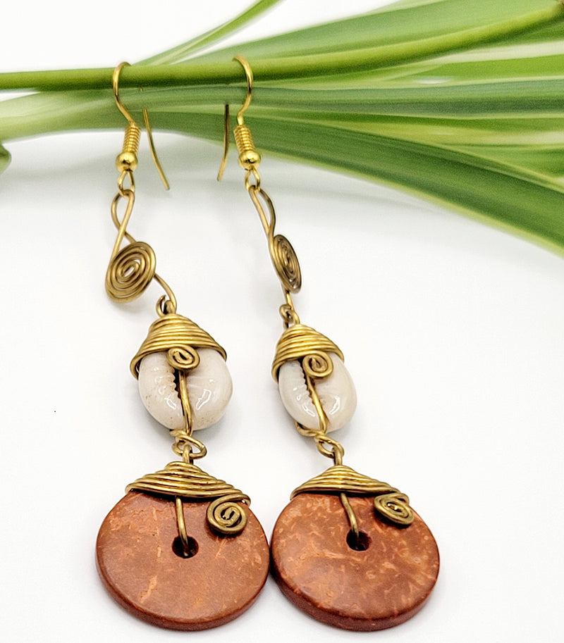 Copper Dangle Earrings | Daavi | Ayebea's Sankofa