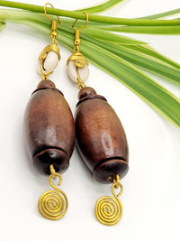 Unique Dangle Earrings | Akosua Earrings Women's | Ayebea's Sankofa