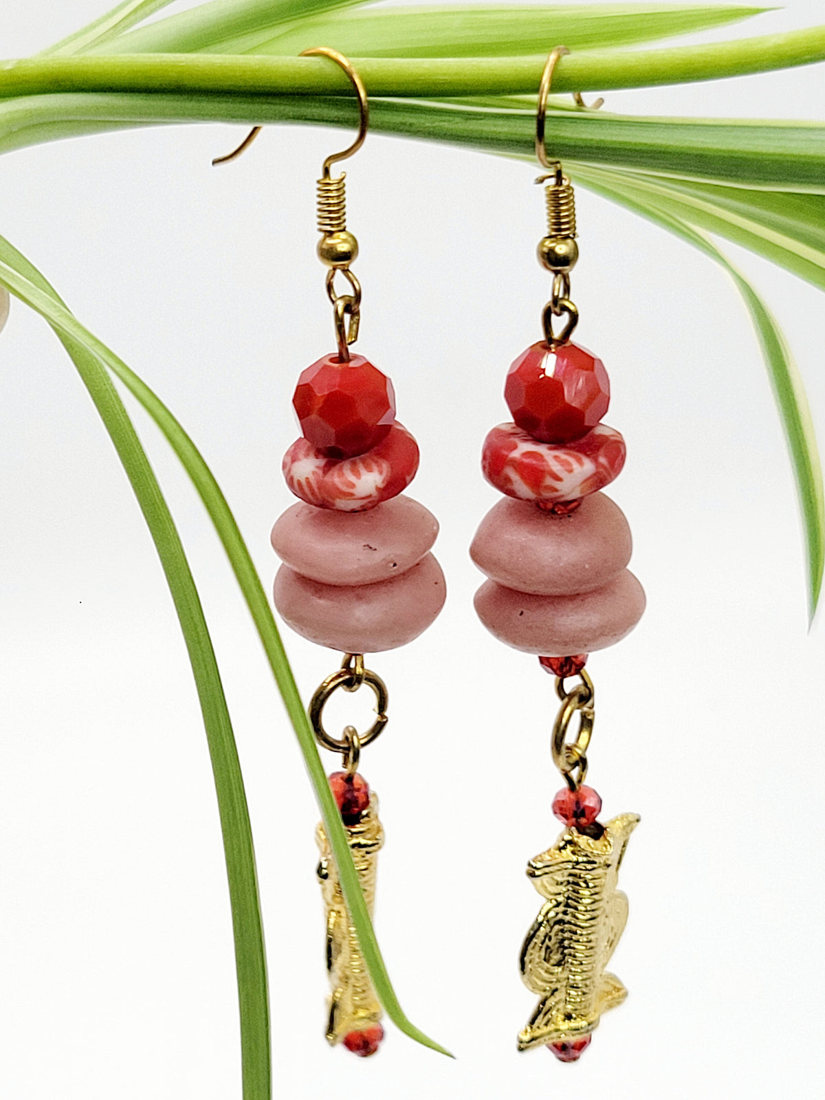 Glass Bead Earrings | Kor.Le.Kour Classic Earrings | Ayebea's Sankofa
