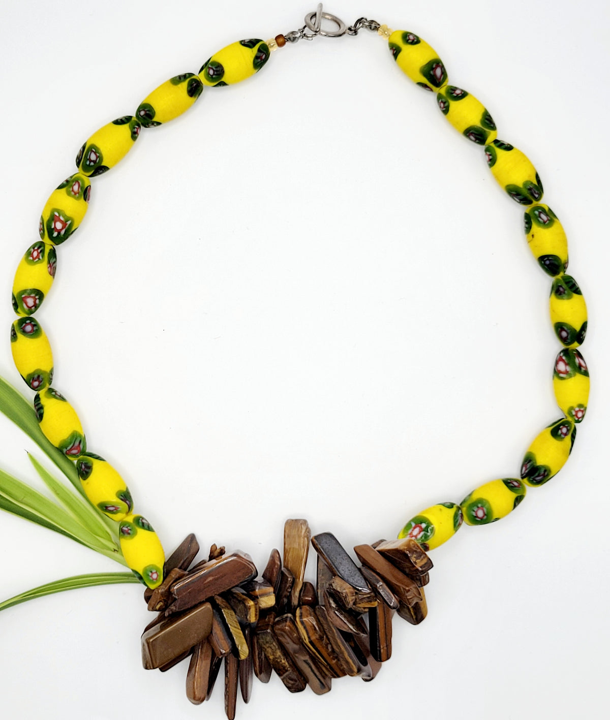 Tiger Eye Stone Necklace | Nyame Nsa | Ayebea's Sankofa