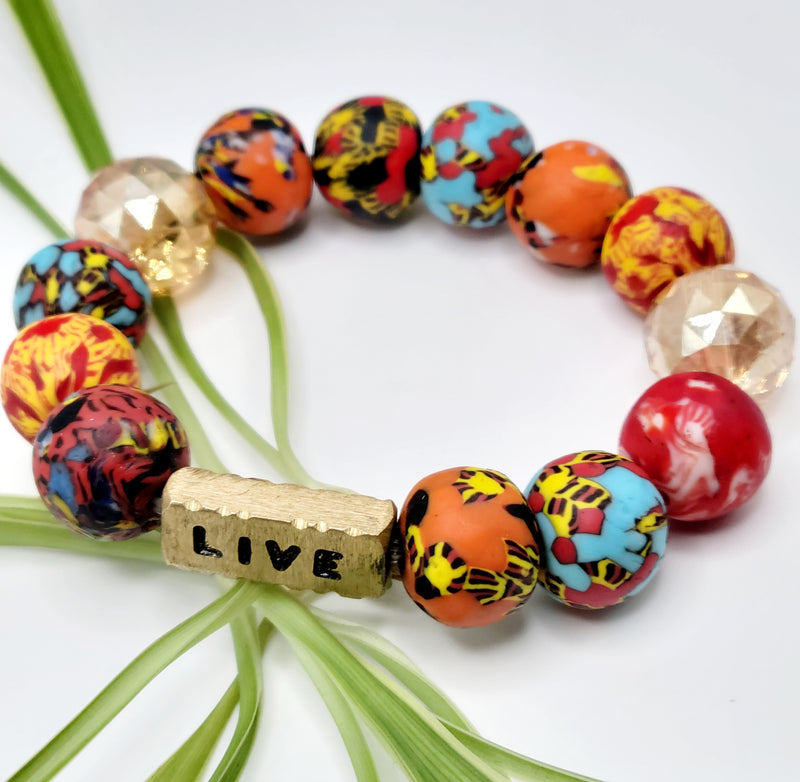 Large Beaded Bracelets | "Asempa Band" Bracelet | Ayebea's Sankofa