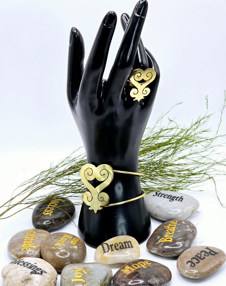 Sankofa Adinkra Brass Bracelet Sets