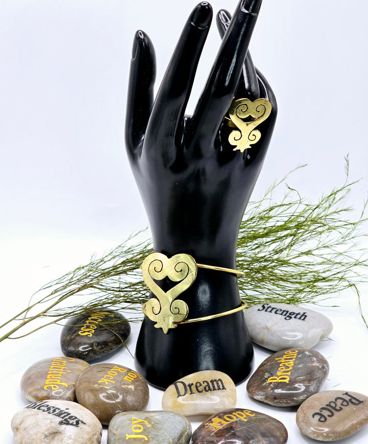 Sankofa Adinkra Brass Bracelet Sets