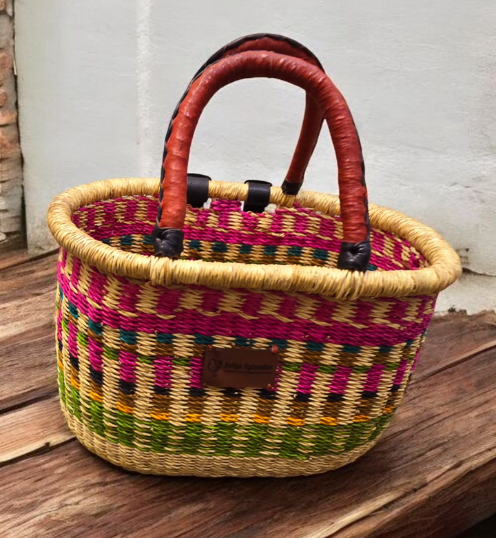 Rabiya Bolga Bike Basket-Pink