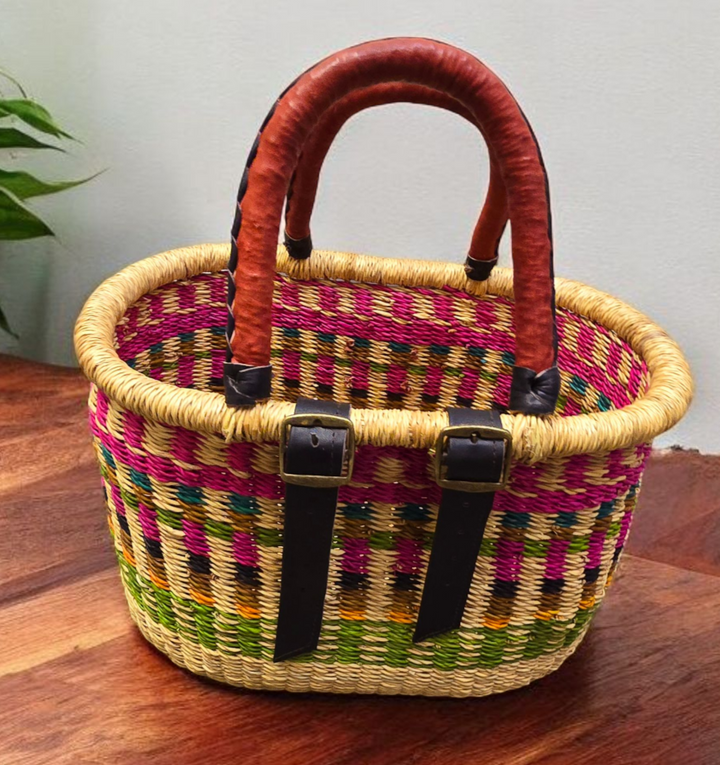 Rabiya Bolga Bike Basket-Pink