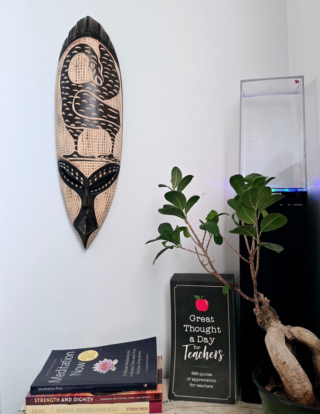 Sankofa-Adinkra Hand Carved African Mask