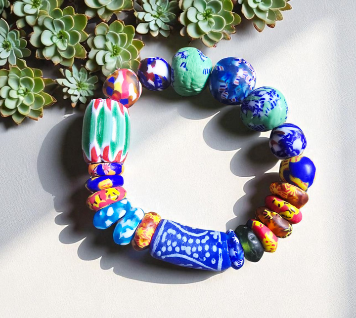 Krobo Kaleidoscope-Green Chevron