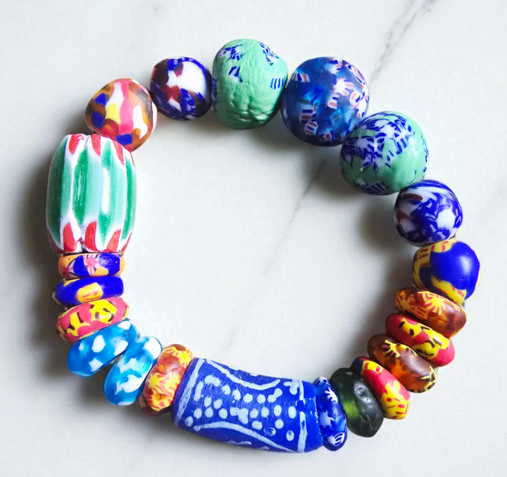Krobo Kaleidoscope-Green Chevron