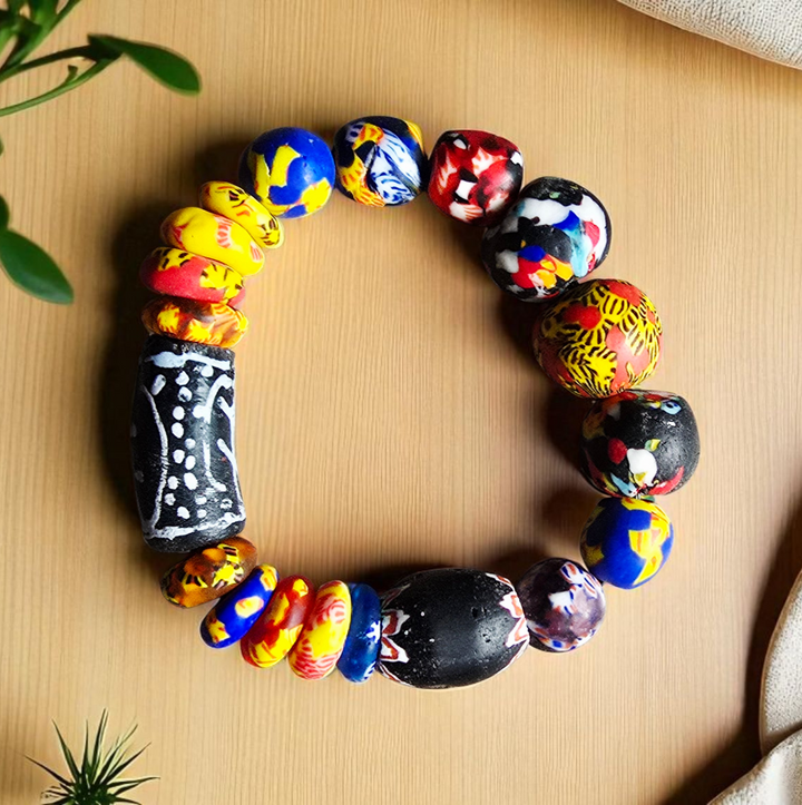 Krobo Kaleidoscope-BLK Adinkra