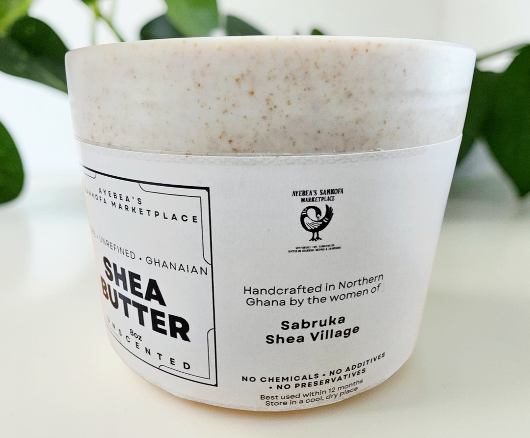 8oz Natural Shea Butter — Sustainably Packaged in Wheat Straw Jar