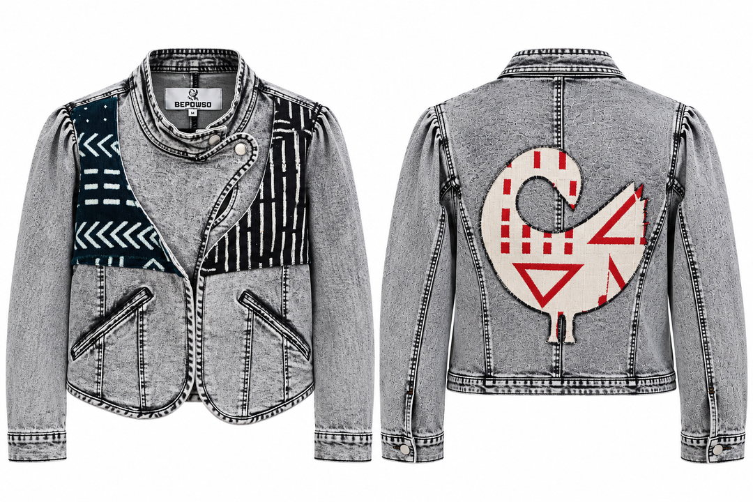 Sankofa-Denim Fusion Upcycled Jacket