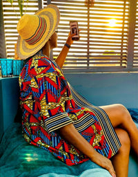 African Print Kimono | mSimps Ankara Fabric Kimono | Ayebea's Sankofa