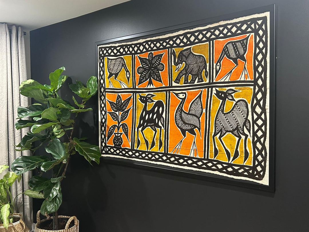 Fair Trade Korhogo Cloth (Approx. 40" x 60") – Handwoven African Textile for Sustainable Home Décor, Wall Art & Throws