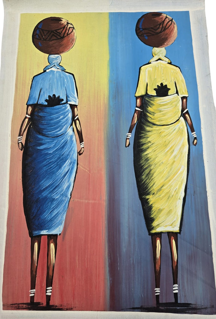 Sisterhood|Handcrafted Ghanaian Figurative Painting