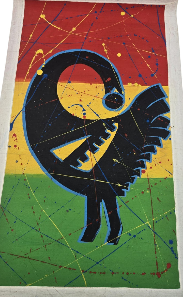 Sankofa in Motion|Handcrafted Ghanaian Adinkra-Inspired Painting