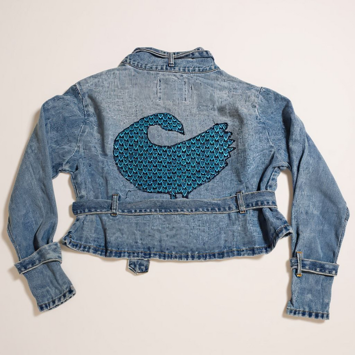 Sankofa-Denim Fusion Upcycled Jacket