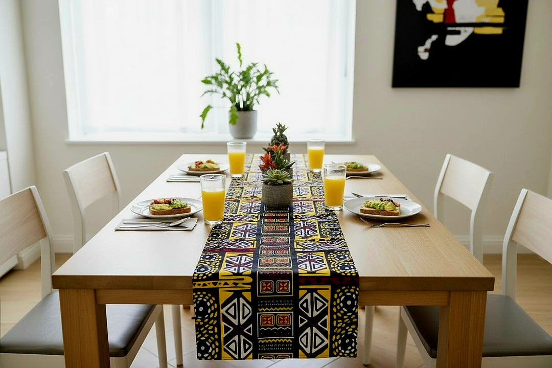 Handmade African Table Runner & Placemat Set
