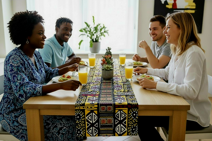 Handmade African Table Runner & Placemat Set