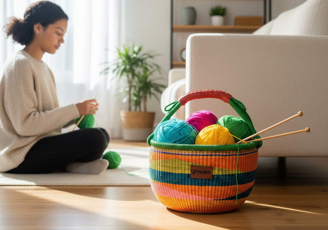 Lamisi-Handwoven Bolga Basket – Fair Trade