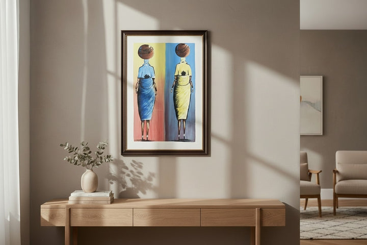 Sisterhood|Handcrafted Ghanaian Figurative Painting