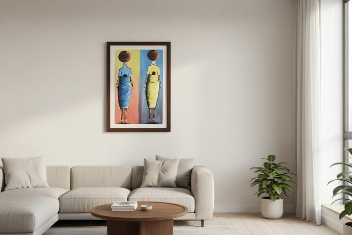 Sisterhood|Handcrafted Ghanaian Figurative Painting