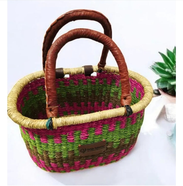 Rabiya Bolga Bike Basket-Pink