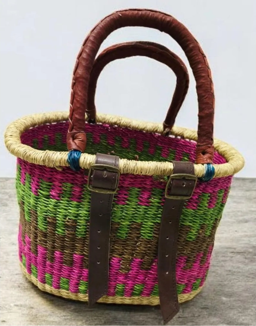 Rabiya Bolga Bike Basket-Pink