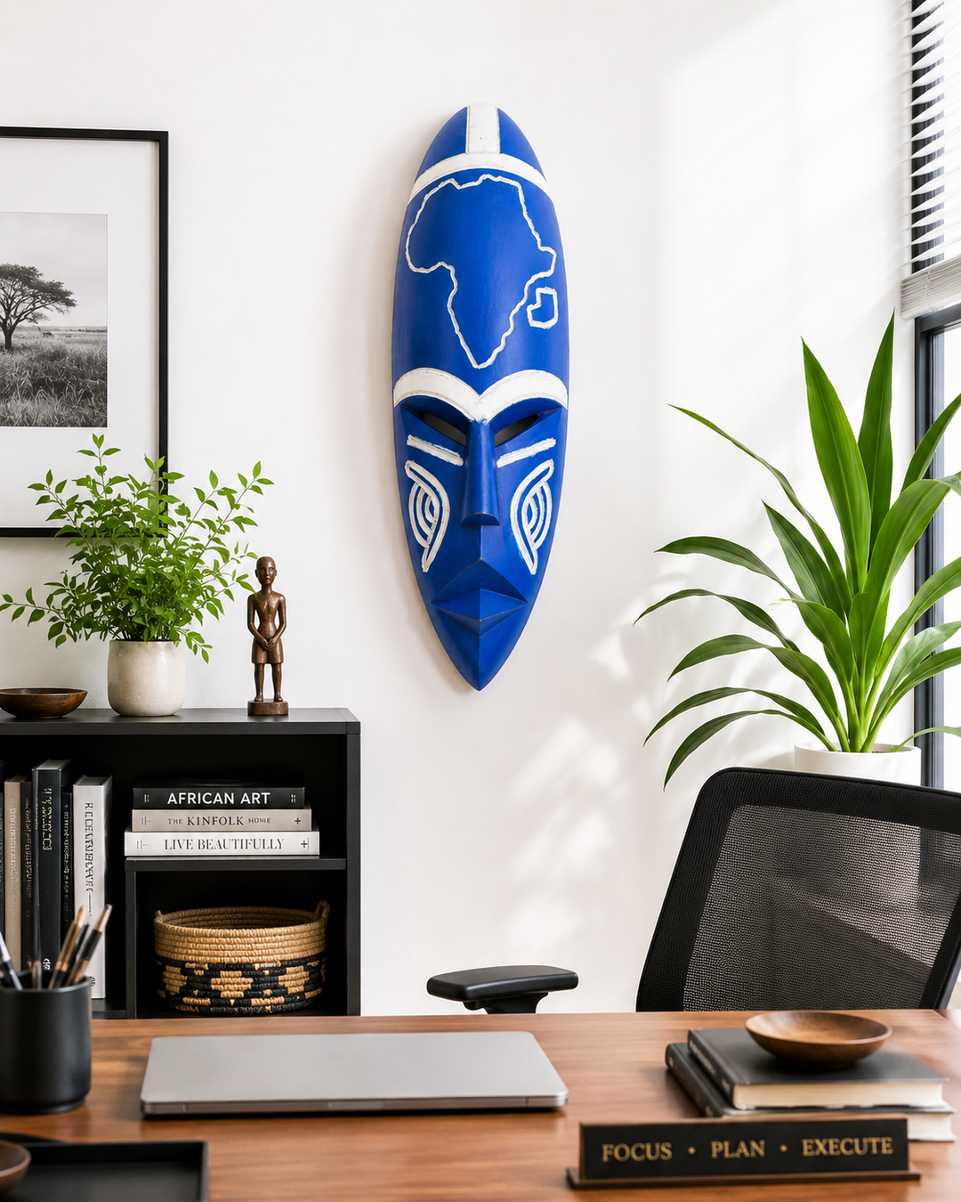 Africa Unity Mask – Hand-Carved by Vitus Amoah