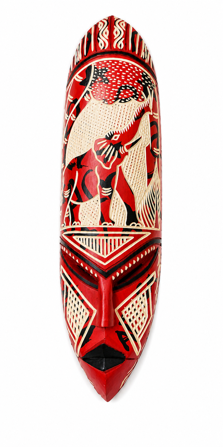 Adinkra handgeschnitzte afrikanische Maske