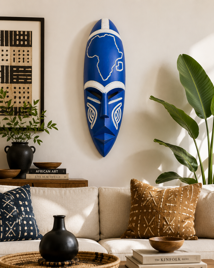 Africa Unity Mask – Hand-Carved by Vitus Amoah