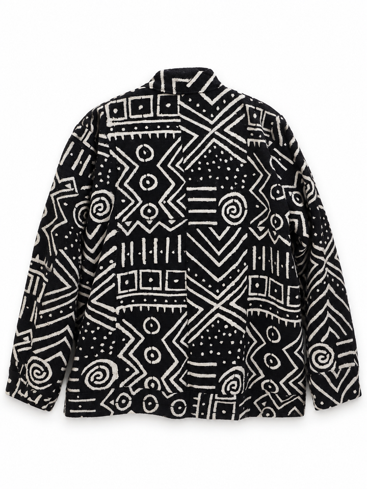 Lareba Black & White Bogolan Jacket