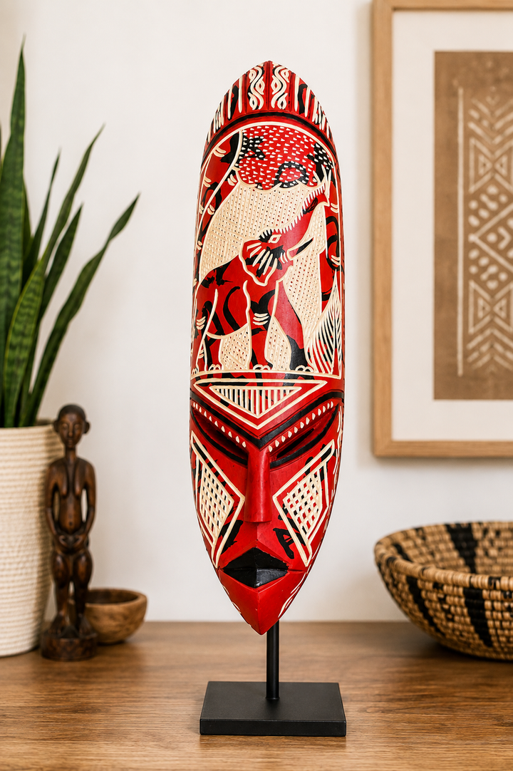 Adinkra handgeschnitzte afrikanische Maske
