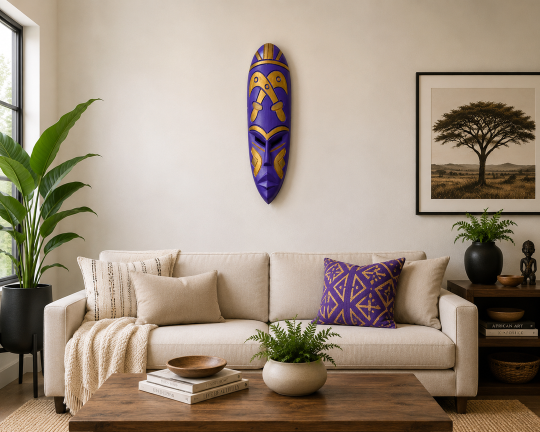 Adinkra handgeschnitzte afrikanische Maske